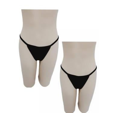 Imagem de Kit com 2 Calcinha Fio Dental Avulsa Marquinha Biquíni fio dental bron