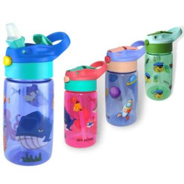 Imagem de Garrafa infantil de plástico com tampa 450ml top útil - TOP UTIL