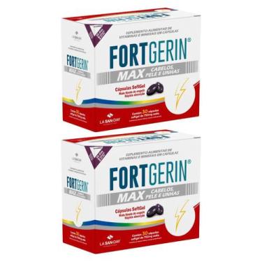 Imagem de Kit 2 Suplemento Vitamina Fortgerin Max 30 Cps - La San-Day