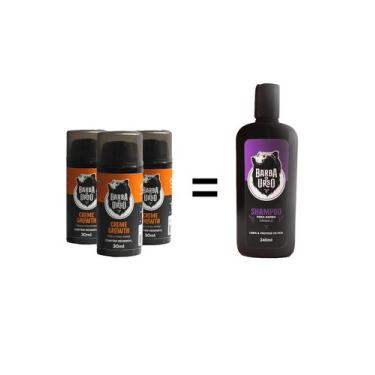 Imagem de KIT 3 Frascos Tônico para crescimento da Barba + Shampoo Sândalo - Bar