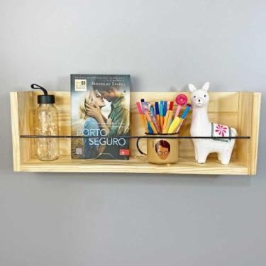 Imagem de Prateleira de Parede de Madeira Versatile Grande Natural - ArtFactory 
