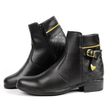 Imagem de Bota Coturno Feminino Cano Curto Salto Baixo - Lovely Footwear, 207pto