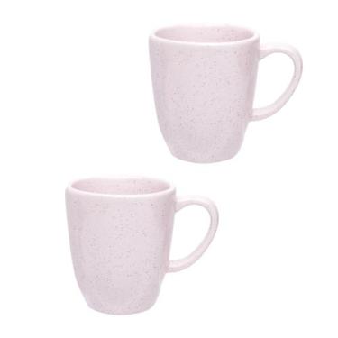 Imagem de Conjunto Jogo 2 Canecas Xícaras Porcelana Oxford Ryo Pink Sand 260 ml