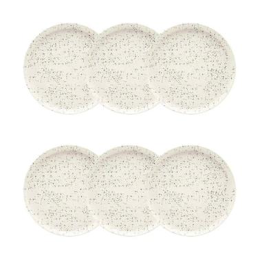 Imagem de Conjunto de Pratos de Sobremesa 06 Peças Flat Chuvisco Oxford