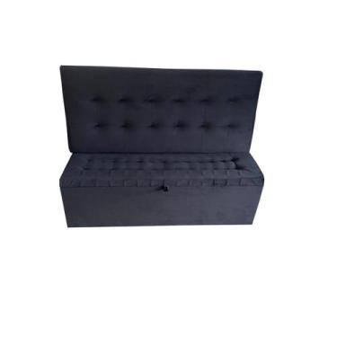 Imagem de Conjunto cabeceira painel e recamier puff baú beira de cama queen size