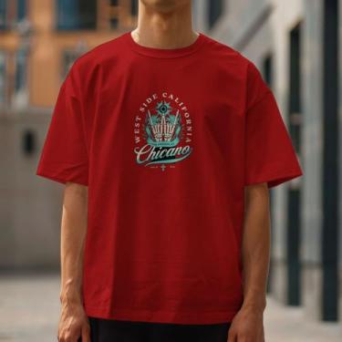 Imagem de Camiseta Masculina Casual Polo Blu em Algodão Chicano do P ao G1, Verm