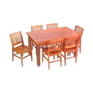 Imagem de Conjunto Mesa e Cadeiras Rústicas Made Wood 6 Lugares