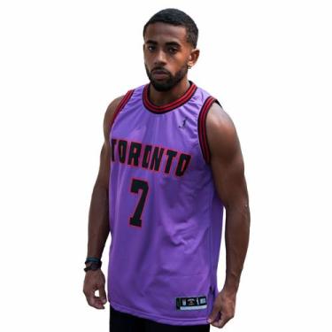 Imagem de Regata Basquete Masculina M10 Fire Toronto, Roxo,  GG