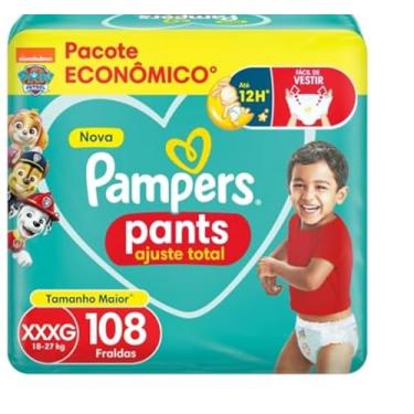 Imagem de Fralda Pampers Pants Ajuste Total Tamanho XXXG 108 Unidades