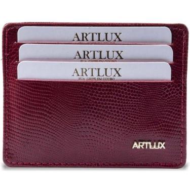 Imagem de Mini Carteira Couro Artlux 918, Vermelho escuro