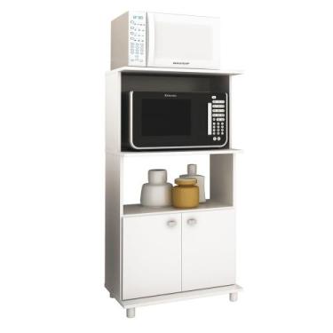 Imagem de Armário Multiuso 2 Nichos 2 Portas BL3301 Branco - Tecno Mobili, Branc
