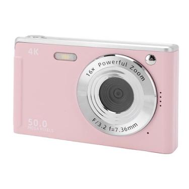 Imagem de Câmera Digital 50MP 4K, Câmera Digital CMOS Point and Shoot Com Luz de Preenchimento, Zoom 16x, Anti-vibração, Foco Automático AF, Tela LCD de 2,8, Suporte até 32G SD, Câmera