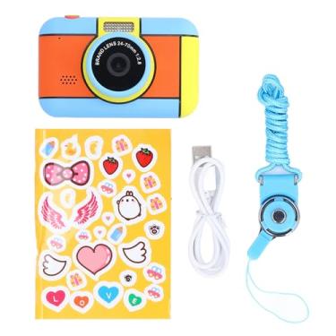 Imagem de Câmera Digital para Crianças, Câmera Infantil Câmera de Vídeo Digital 1080P Tela IPS de 2,4 Polegadas 32MP Lente Dupla Compacta Portátil Pequena Câmera de Vídeo para Meninos