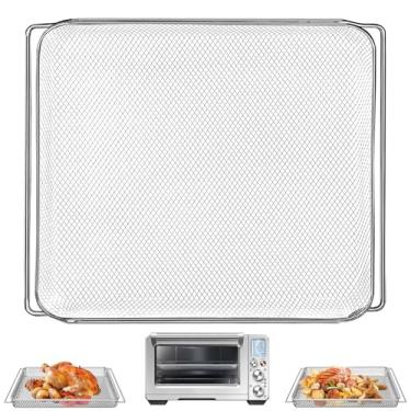 Imagem de 1 cesta de fritadeira a ar para Breville BOV900BSS Smart Oven Air Fryer Pro, 40 cm P x 29 cm L x 0,5 cm A bandeja de acessórios de cestas de malha de aço de grau alimentício para forno Breville Air