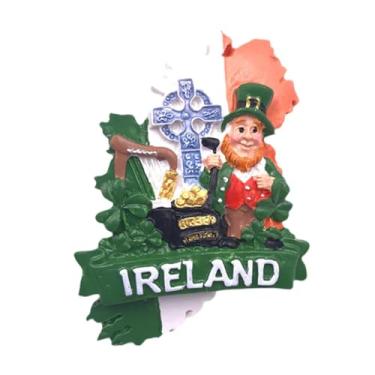 Imagem de Kokiya Adesivo de geladeira 3D europeu Adesivo de geladeira, decoração para casa e cozinha, adesivos de parede Geladeira Lembrança turística para férias