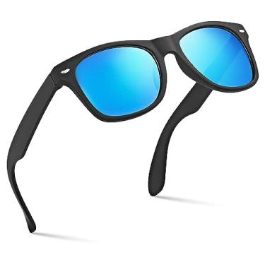 Imagem de Retro Rewind Óculos de sol infantis para meninos e meninas de 3 a 12 anos - Armação emborrachada inquebrável UV400 para crianças