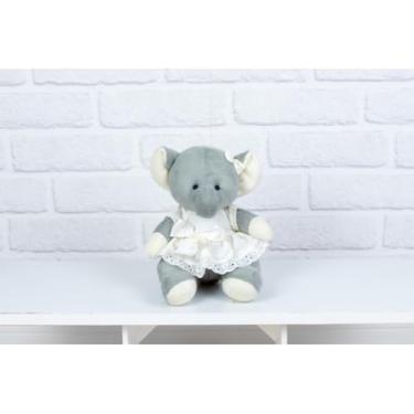 Imagem de PELUCIA ELEFANTE PROVENCE 18 CM/VESTIDO COM LESE (palha liso)