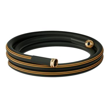 Imagem de Atlantic Mangueira de jardim resistente 2,4 m x 5/8 polegadas, cor preta, mangueira líder de conexão curta com conectores de latão sólido (2,8 pés)
