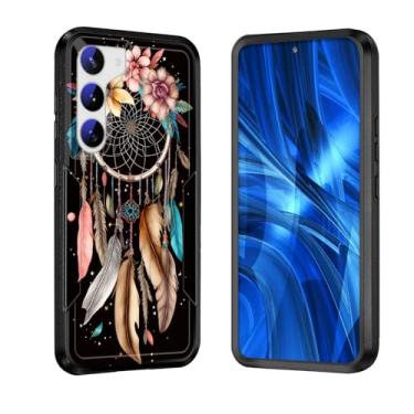 Imagem de JHYYTUJTYP Capa para Galaxy S25 Plus, [Teste de queda de grau militar] Capa protetora resistente à prova de choque resistente para Samsung Galaxy S25 Plus 6,7 polegadas 2025, flor apanhadora de sonhos