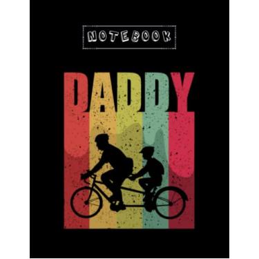 Imagem de Notebook: Daddy Bike Tour 8.5''x11'' Notebook White paper Black Cover Best Gifts