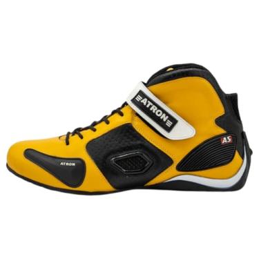 Imagem de Sapatilha Masculina de Corrida Profissional em Couro ideal p/automobilismo 314 (Amarelo, BR, Adulto, Numérico, 36)