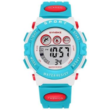 Imagem de Relógio infantil digital esportivo para meninos e meninas ao ar livre multifuncional cronógrafo à prova d'água despertador calendário relógios de pulso para crianças (02)