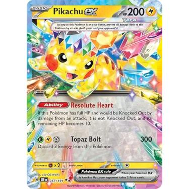 Imagem de Pokemon - Pikachu ex 057/191 - Surging Sparks – Tera Double Rare – Foil Single Card