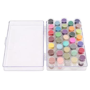 Imagem de Almofada de Tinta Infantil Brilhante 35 Cores Almofada de Carimbo à Base de água Cobertura Forte para Papel de Dedo Artesanal