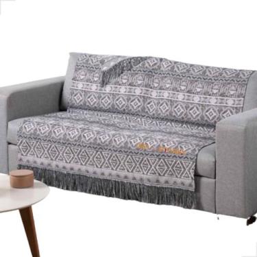 Imagem de Manta Para Sofá Xale e Cama 2,10m X 1,35m Tecido Jacquard - Valle Enxo