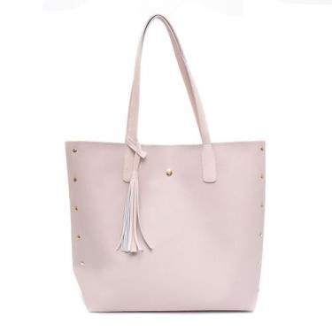 Imagem de Bolsa Feminina Grande Sacola Espaçosa Compacta Alça de Ombro Transvers