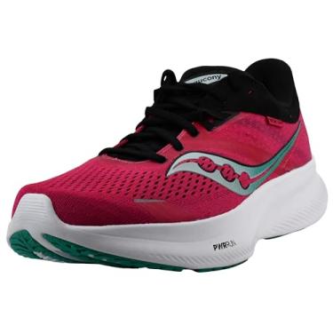 Imagem de Saucony Tênis feminino Ride 16, Rosa/preto, 11