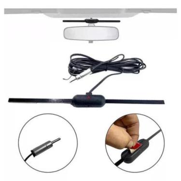 Imagem de Antena interna carro radio som automotivo universal com led indicadora
