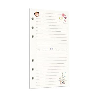 Imagem de Zelten 45 folhas, 90 páginas, papel perfurado colorido de folhas soltas para fichário de 6 furos, agenda pessoal, agenda, agenda recarregável (A6, pautado por contos de fadas)