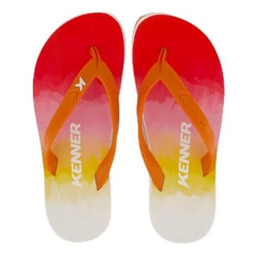 Imagem de Chinelo Kenner Summer Laranja e Branco