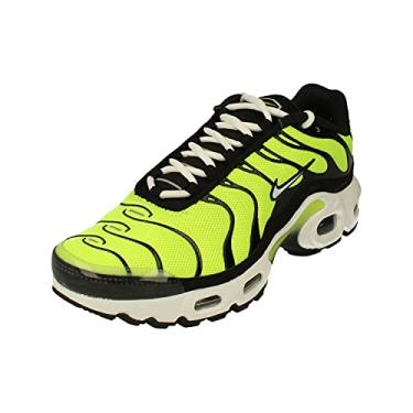 Imagem de Nike Tênis de corrida Air Max Plus GS Cd0609, Preto, verde-limão, branco, preto, 301, 4 Big Kid