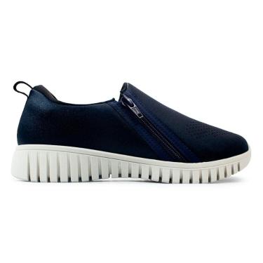Imagem de Tênis Usaflex Feminino Slip On Elastano Zíper Casual AE22039