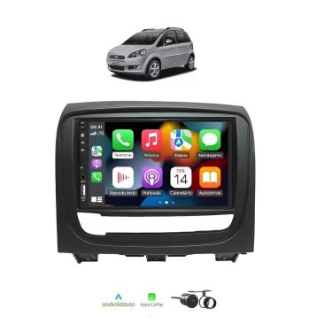 Imagem de Kit Multimídia Idea 2013 / 2015 Mold Preta 7 Pol CarPlay AndroidAuto - FirstOption 8100