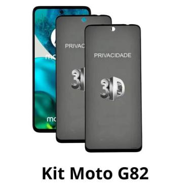Imagem de 2UN Película 3D Privacidade de Vidro para Motorola Moto G82 - LXL