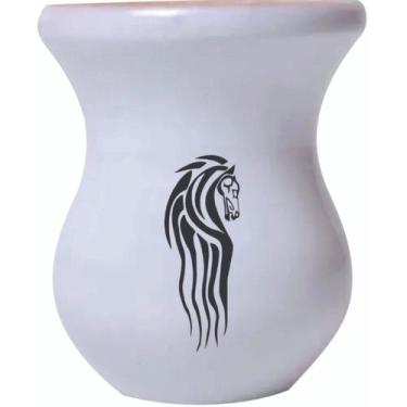 Imagem de Cuia De Madeira Branca Personalizada Senhor dos Anéis - Mix Atacadista