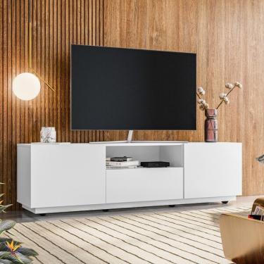 Imagem de Rack Para Tv Até 55 Polegadas Com Rodízios Royal Branco