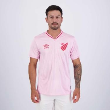Imagem de Umbro Camisa Masculina CAP | Athletico Paranaense Outubro Rosa 2024, Rosa/Vermelho, GG