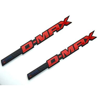 Imagem de Conjunto de par DURAMAX DMAX ALLISON 6.6HD Emblemas 3D Adesivos de substituição para Silverado 2500HD 3500HD (Preto Vermelho)