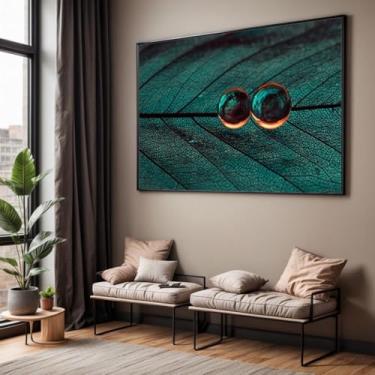 Imagem de Quadro com Moldura Sala Quarto 90x60 Arte Minimalista Moderna Planta Decorativo Horizontal Grande Hall