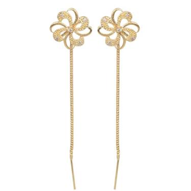 Imagem de Touchstone Brincos de pérola sintética de zircônia cúbica CZ com corte redondo oval de diamante sintético banhado a ouro e branco e dourado, Zircônia cúbica, Sem Pedra Preciosa