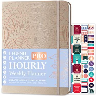 Imagem de Legend Planner Agenda horária PRO - Organizador semanal e diário com horários. Diário de agendas para trabalho e pessoal, A4 (concha)
