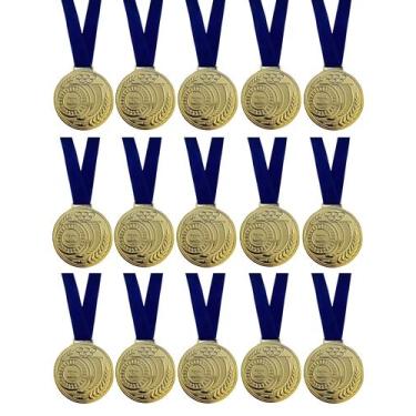 Imagem de Kit 15 Medalhas Honra ao Mérito Ouro Prata Bronze Metalizado - CRESPAR