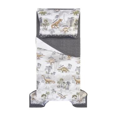 Imagem de Colcha Dupla Face Solteiro Karsten Dinossauros 100% Algodão Percal 180 Fios 2 Peças - Estampada