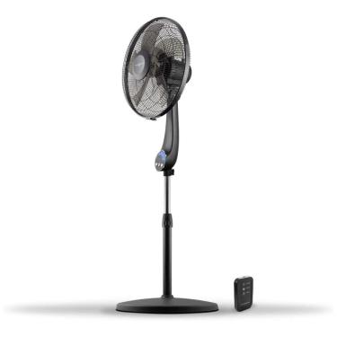 Imagem de Ventilador Pedestal 5 Lâminas, Estilo Moderno com Controle Remoto, 5 Velocidades, Silencioso, Temporizador 7H e Altura Ajustável, 110V 60W,