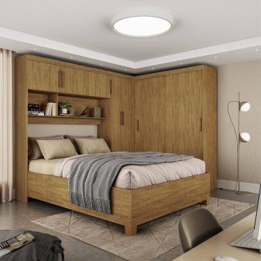Imagem de Quarto Modulado Casal com Cama 7 Portas Belém Carioca Móveis