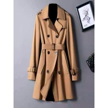 Imagem de Sobretudo Casco Feminino Elegante Quente Outono Inverno - Gisele Freit